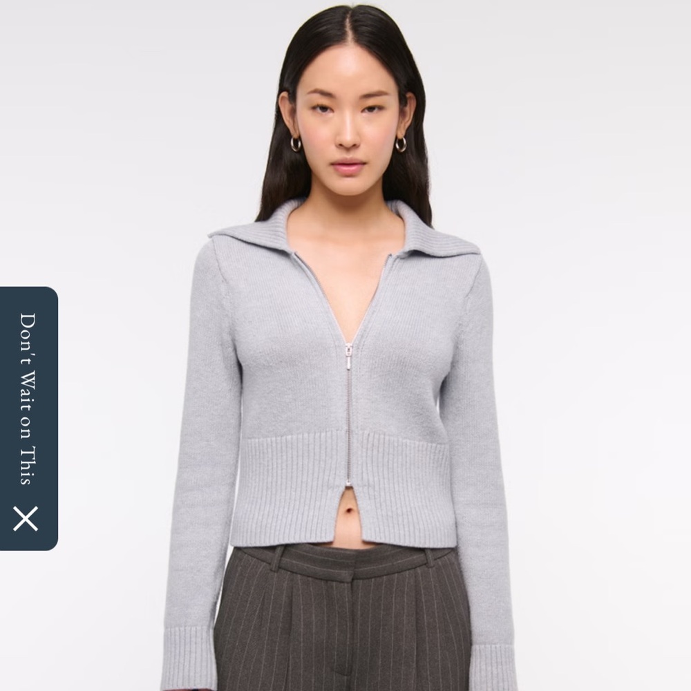 Abercrombie Zip-Up Collared Cardigan (sold out online)